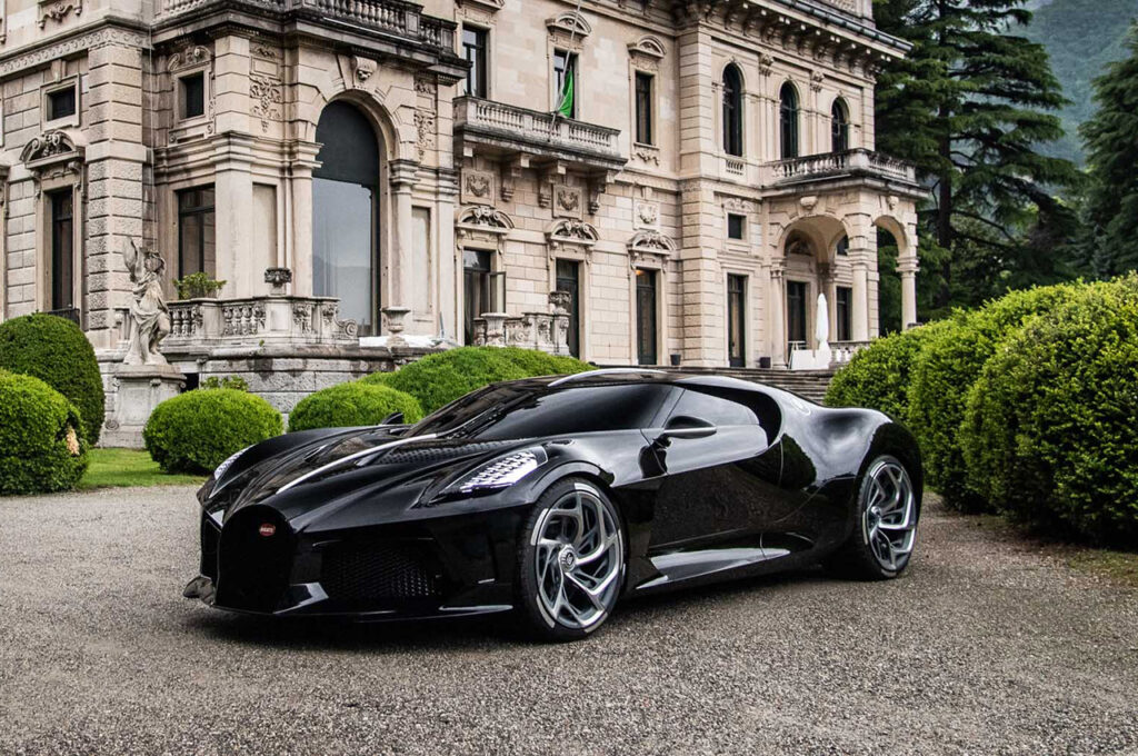 Bugatti La Voiture Noire na Concorso Deleganze Villa Deste