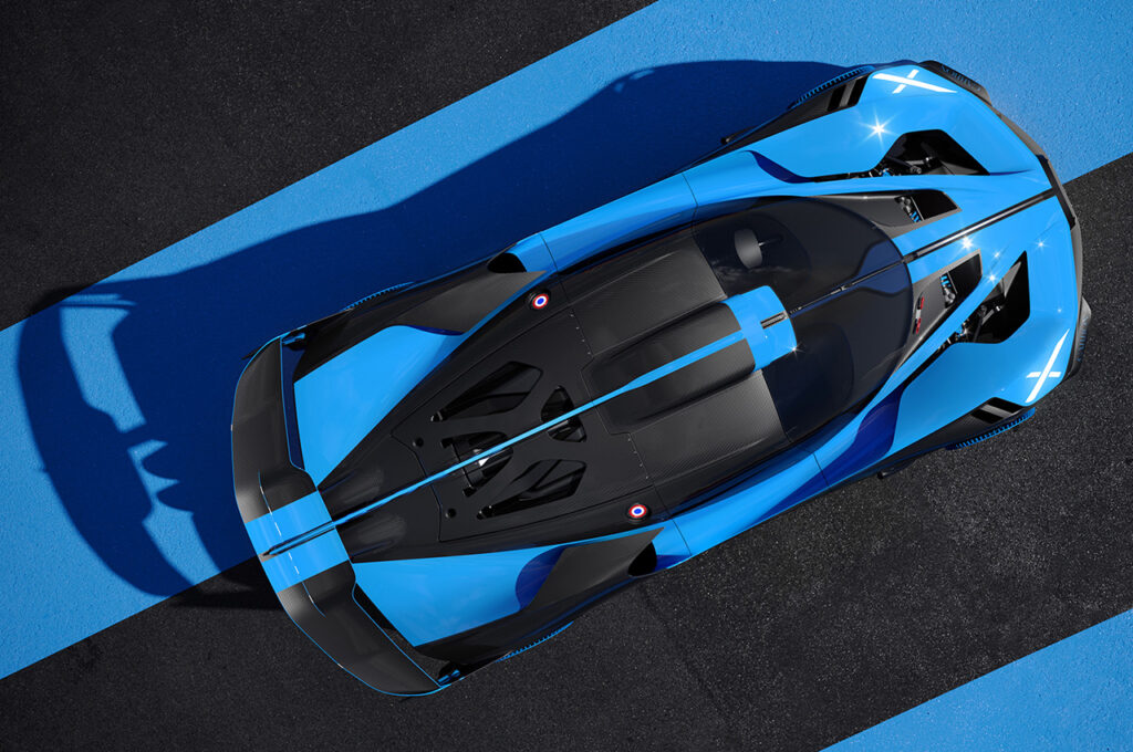 Bugatti Bolide z góry